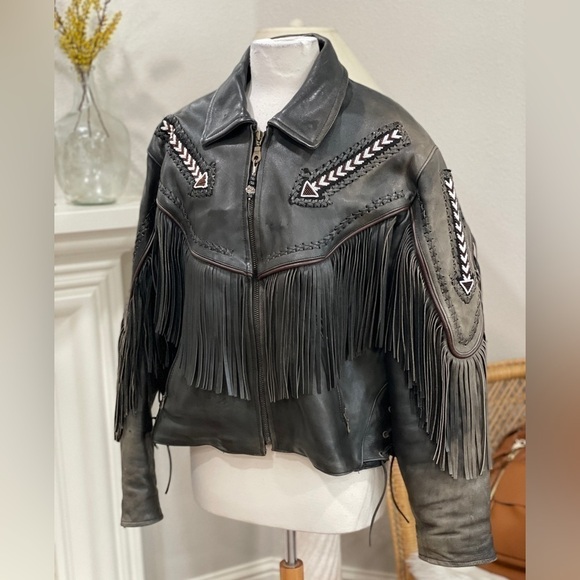 Leather Fringe Jacket - Picture 1 of 13